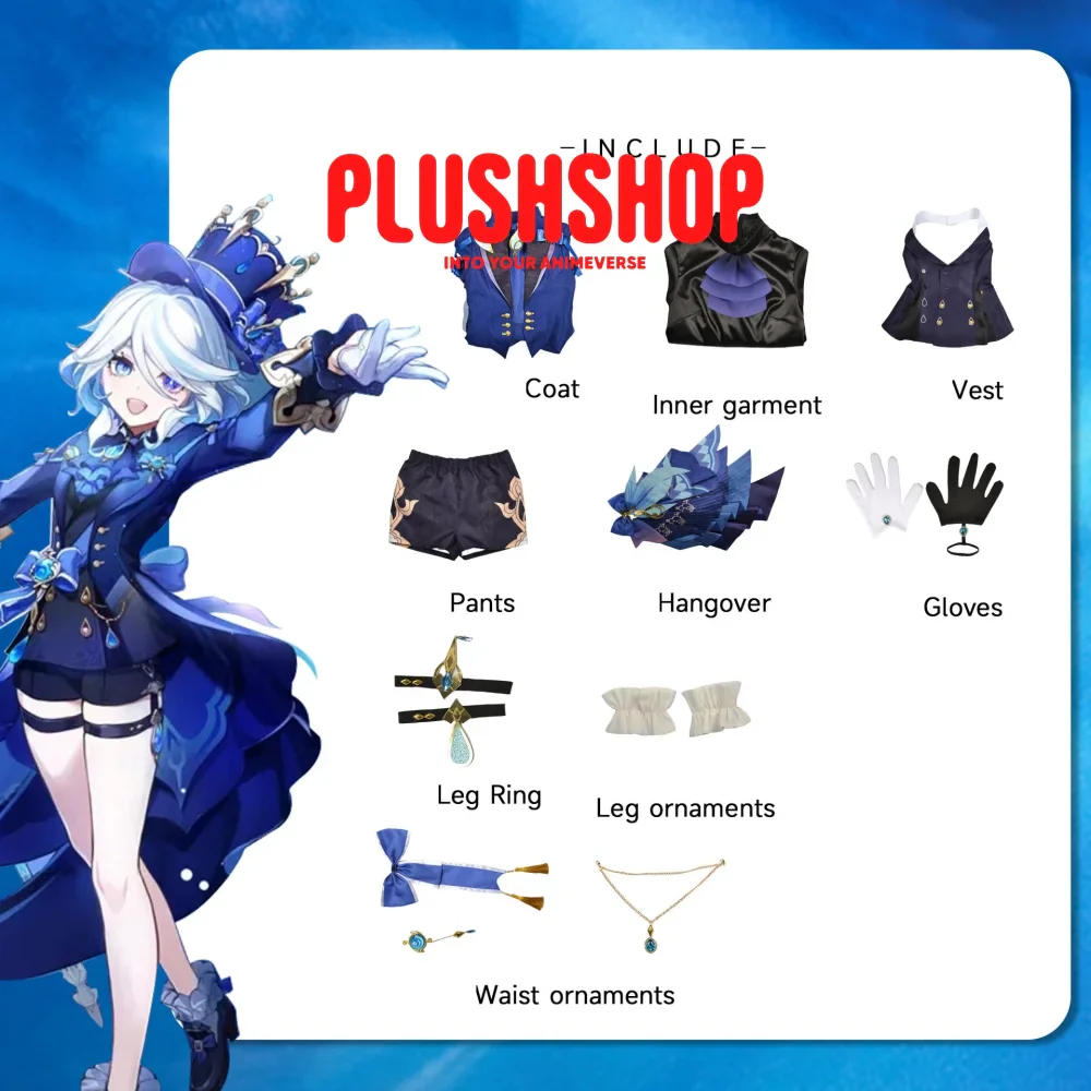 Furina Cosplay Outfit Clohes Wig - Image 9