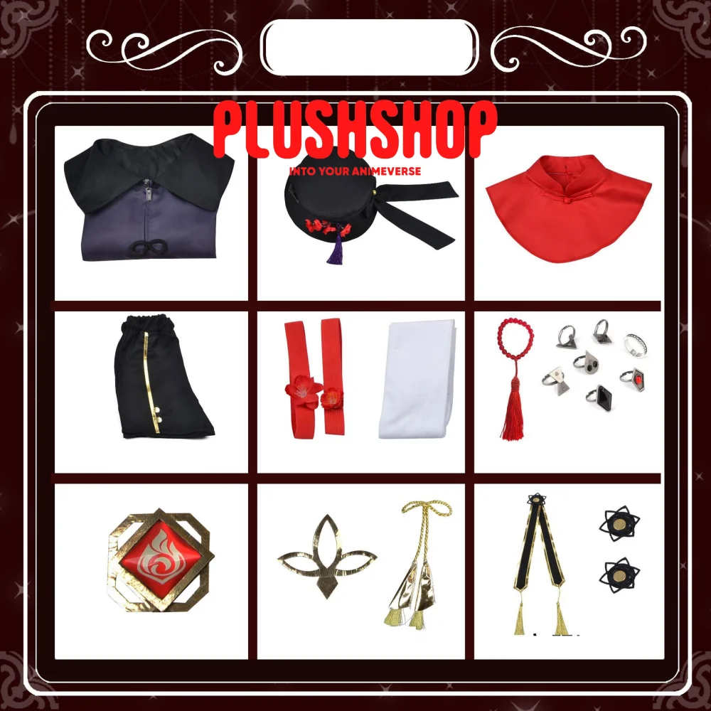Hutao Cosplay Outfit Clothes Full Set - Image 12