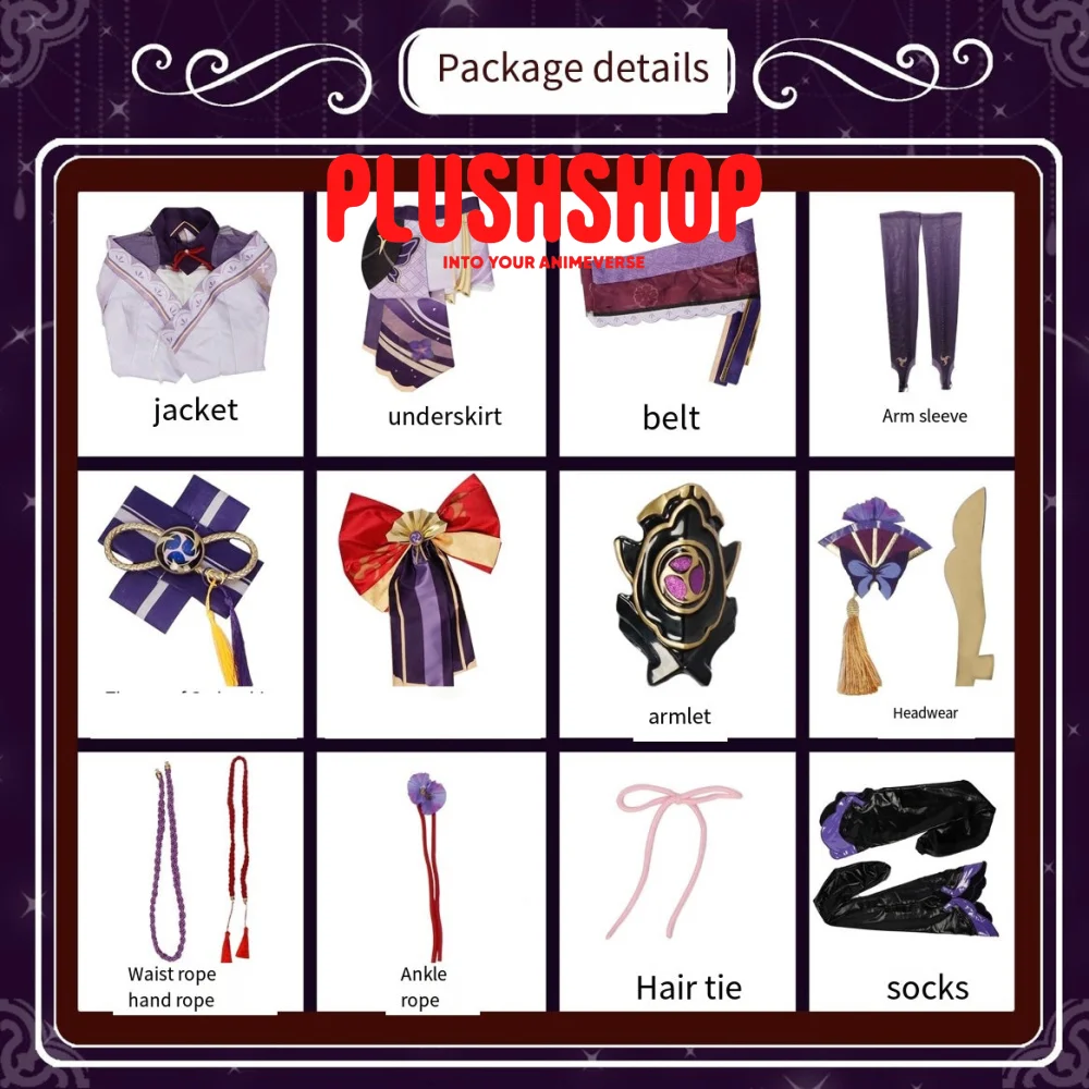 Raiden Cosplay Outfit Clothes Full Set Included - Image 10