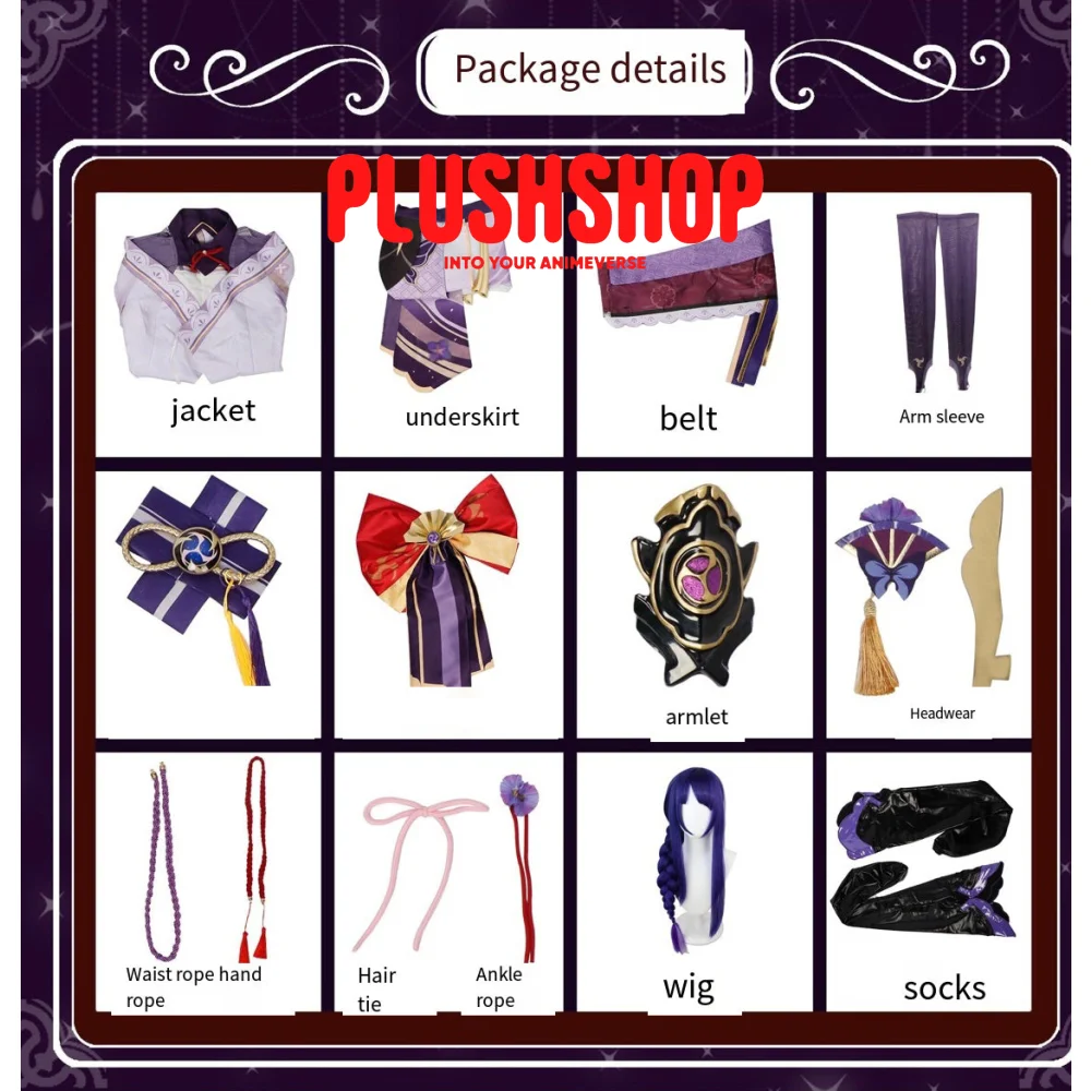 Raiden Cosplay Outfit Clothes Full Set Included - Image 11