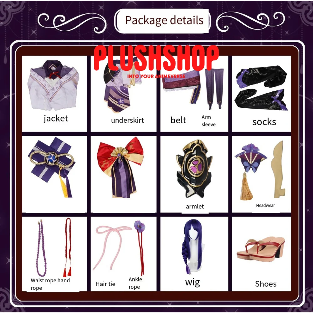 Raiden Cosplay Outfit Clothes Full Set Included - Image 12